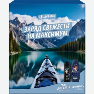 Набор подарочный шампунь Шаума: Ультрасила 360 мл, гель для душа Фа Свежесть грозы 250 мл