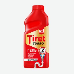 Гель Tiret Турбо (Turbo) для устранения засоров 5 минут 500 мл