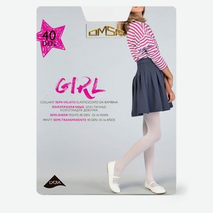 Колготки детские Omsa Kids Girl 40 den bianco, р 6-8 лет