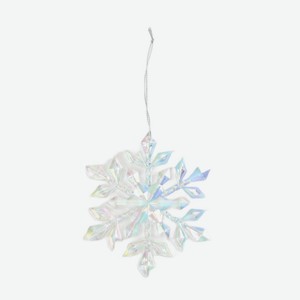 Подвеска Christmasdeluxe Снежинка Хамелеон акриловая, 9см