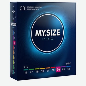 MYSIZE Презервативы ультратонкие, размер 64, 3 шт.
