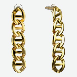 UVI JEWELLERY Серебристые серьги цепи, золотой