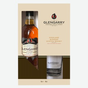 Виски Glengarry Blended + стакан в подарочной упаковке, 0.7л