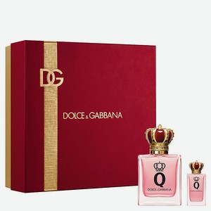 DOLCE&GABBANA Подарочный набор женский Q By Dolce & Gabbana, Парфюмерная вода, спрей 50 мл + Миниатюра, 5 мл