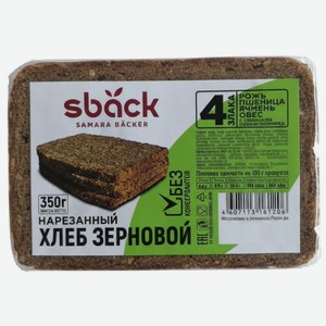 Хлеб Самарский Пекарь Четыре злака зерновой нарезка 350г, 350 г