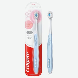Зубная щетка Colgate Чистая подушечка (Cushion Clean) мягкая 1 шт. цвет в ассортименте