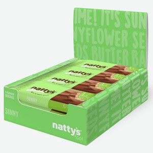 Батончик шоколадный Nattys&Go Sunny Халва в молочном шоколаде, 45г x 12 шт