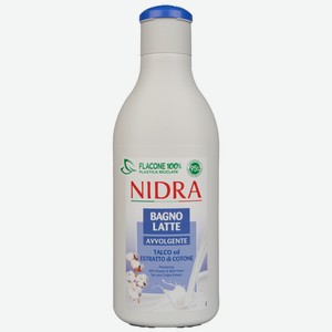 Пена-молочко для ванны Nidra с молочными протеинами Тальк и цветы хлопка, 750мл