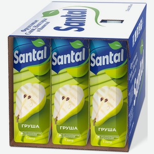 Нектар Santal грушевый с мякотью, 1л x 12 шт