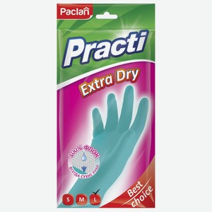 Перчатки хозяйственные Paclan Extra Dry резиновые 1 пара размер L