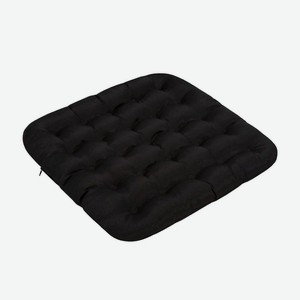 BIO TEXTILES Подушка - сидушка на стул с лузгой гречихи, Черный, срок годности 5 лет (срок службы - 2 года). Размер 40*40.