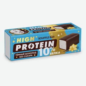 Суфле сырок молочное «ЗГДиОП им. В.П.Пастухова» High Protein в темном шоколаде с протеином без сахара батончик охлажденное, 50 г