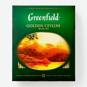 Чай Greenfield Golden Ceylon чёрный 100х2г, 100 шт