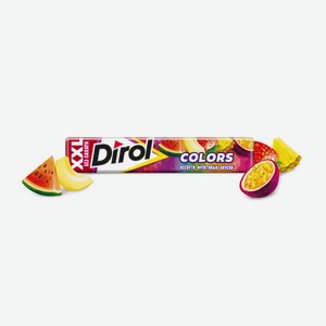 Жевательная резинка Dirol Colors XXL Ассорти фруктовых вкусов без сахара, 19г, 19 г