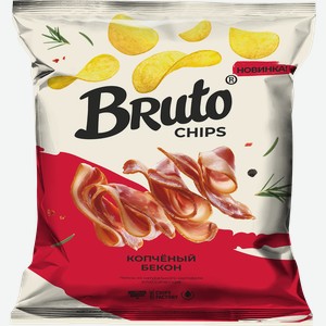Чипсы картофельные BRUTO Flavor Sl копченый бекон