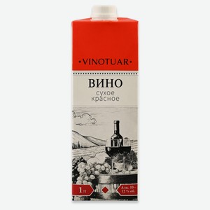 Вино Vinotuar красное сухое Россия, 1 л
