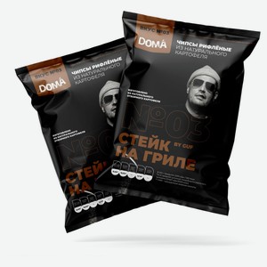 Чипсы картофельные DOMA By GUF №03 рифленые со вкусом стейка на гриле, 70 г