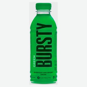 Изотоник Bursty Green со вкусом лимона и лайма негазированный, 500 мл