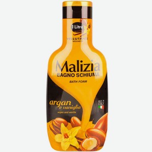 Пена для ванны Malizia Арган и ваниль (Argan e vaniglia) 1 л