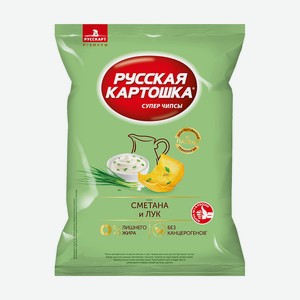 Чипсы  Сметана и лук , Русская картошка, 140 г