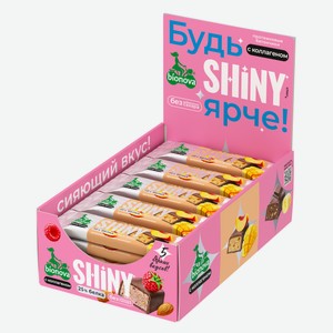 Батончик протеиновый Bionova Shiny Манго и персик без сахара, 40г x 20 шт
