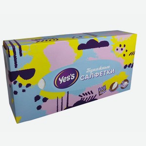 Салфетки бумажные Yes s косметические 100 шт. дизайн упаковки в ассортименте