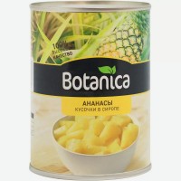 Ананасы кусочки в сиропе консервированные Botanica 580мл (565гр)г МАСТЕРФУД ООО(производитель)