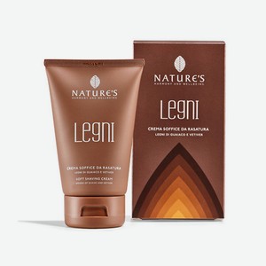 NATURE S HARMONY AND WELLBEING Крем для бритья мягкий с гваяковым деревом и ветивером Legni Nature s, 125 мл