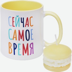 Кружка HOMECLUB Candys со свечкой, фарфор, 350мл, Арт. KL8-6