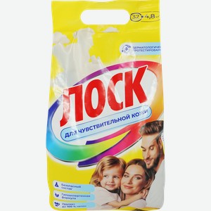 Порошок для стирки ЛОСК Нежный, 4,8кг