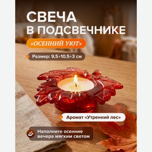 Свеча в подсвечнике  Осенний уют , в ассортименте