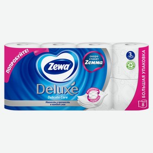 Туалетная бумага Zemma Deluxe без аромата 3 слоя 8 рулонов дизайн упаковки в ассортименте