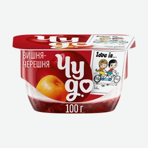 Творожок Чудо 2 слоя Вишня черешня 4% 100 г