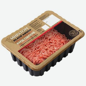 Фарш говяжий Мираторг Черный Ангус (Black Angus) охлаждённый 400 г упаковка в ассортименте