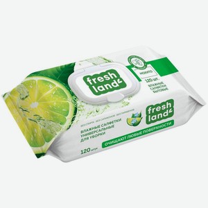 Салфетки Freshland влажные бытовые универсальные 120шт, 456 г