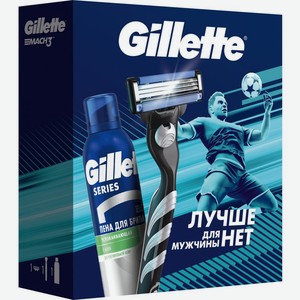 Набор Gillette Mach3 Бритва со сменной кассетой + Пена Успокаивающая для бритья 200мл, 200 мл