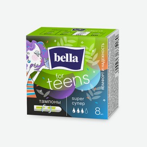 BELLA FOR TEENS Тампоны женские гигиенические super/супер 8 шт., 8 шт.