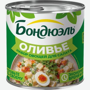 Набор овощей БОНДЮЭЛЬ для салата Оливье ж/б