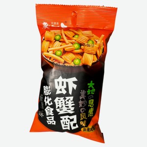 Соломка Laiyikou в панировке жаренная со вкусом Креветка и краб Китай, 65 г