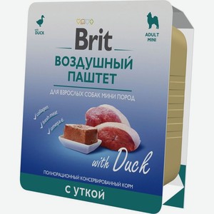 Паштет Brit Воздушный Утка для взрослых собак мини пород 100г, 100 г