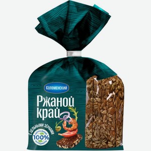 Хлеб Коломенский Ржаной Край с цельными зернами нарезанный, 300г, 300 г