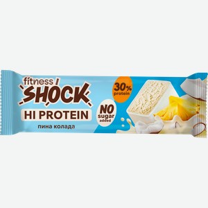 Батончик протеиновый FITNESSHOCK Пина колада 30% протеина, без сахара, 40г