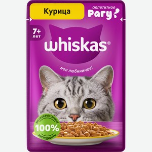 Корм консервированный для кошек Whiskas рагу с курицей 7+, 75г