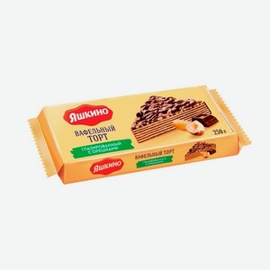 Торт вафельный глазированный с орешками Яшкино, 250 г