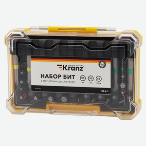 Набор бит с магнитным держателем Kranz 25-50 мм, 49 шт