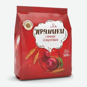 Пряники с начинкой вишня Славянский терем, 500 г