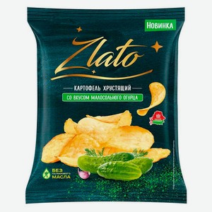 Чипсы картофельные Zlato со вкусом малосольного огурца Беларусь, 70 г