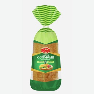 Батон Черемушки пшеничный с отрубями, 350г