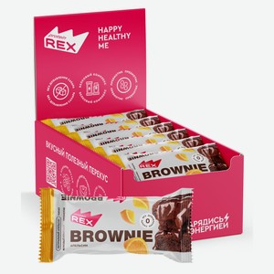 Пирожное протеиновое ProteinRex Брауни с апельсином без сахара, 50г x 12 шт