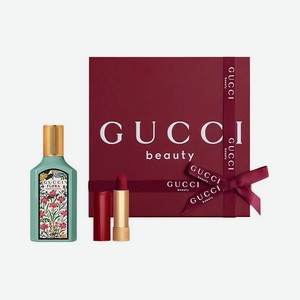 GUCCI Набор GUCCI: Парфюмерная вода Flora Gorgeous Jasmine + Матовая помада Rouge a Levres Mat, 50 мл + № 509 Rosso Ancora